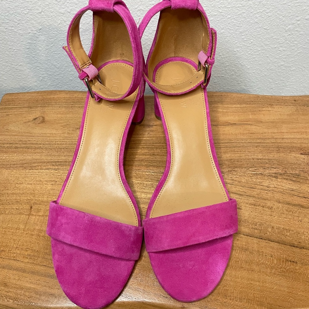 J. Crew New Pink Block Heel - Size 10